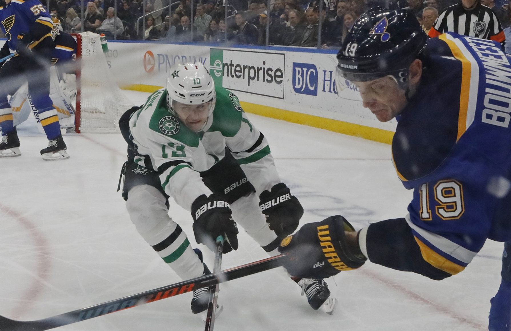 The Blues take on the Stars at Enterprise Center